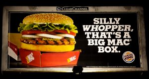 Whopper in Big Mac Box Advertising